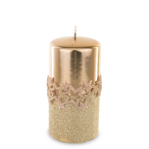 Pl Rose Gold Świeca Ice Star Walec Średni Fi7 ART-POL