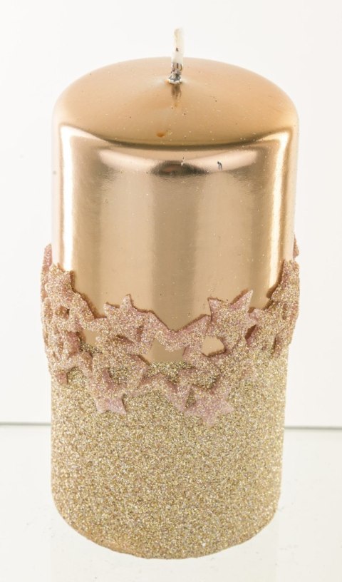 Pl Rose Gold Świeca Ice Star Walec Średni Fi7 ART-POL