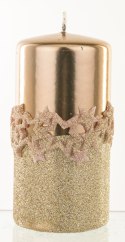 Pl Rose Gold Świeca Ice Star Walec Średni Fi7 ART-POL
