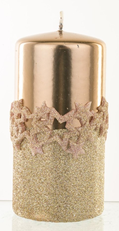 Pl Rose Gold Świeca Ice Star Walec Średni Fi7 ART-POL