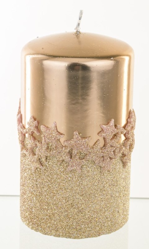 Pl Rose Gold Świeca Ice Star Walec Średni Fi8 ART-POL