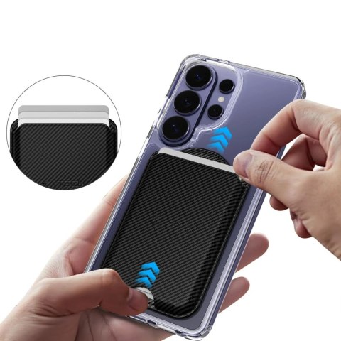 Portfel megnetyczny Tech-Protect CH02 MagWallet MagSafe na telefon - karbonowy