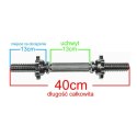GRYF PROSTY KRÓTKI 40CM Z ZACIKAMI ŚREDNICA 25MM EB FIT