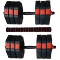 REGULOWANE HANTLE TRENINGOWE 2X15KG Z FUNKCJĄ SZTANGI EB FIT