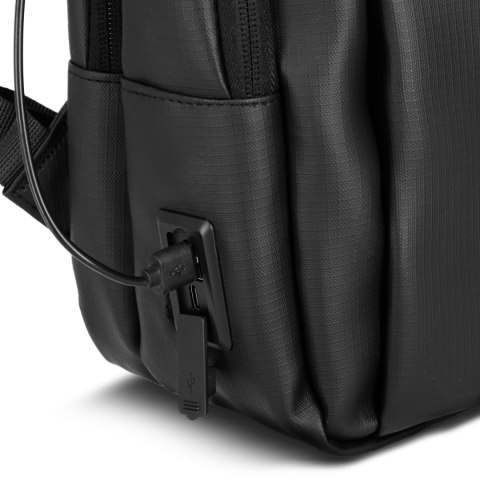 NC4502 PLECAK NA LAPTOP Z USB CZARNY NILS