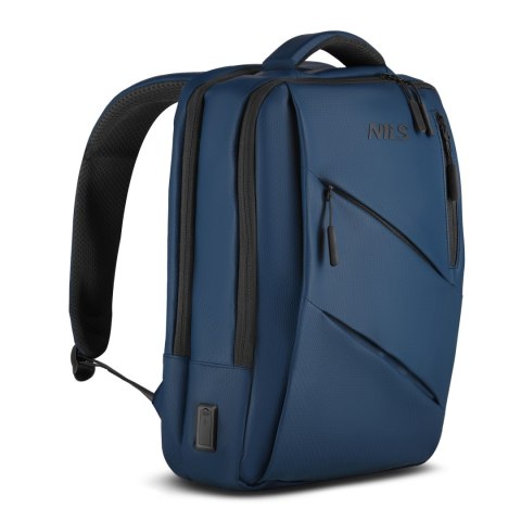 NC4502 PLECAK NA LAPTOP Z USB NIEBIESKI NILS