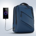 NC4502 PLECAK NA LAPTOP Z USB NIEBIESKI NILS