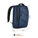 NC4502 PLECAK NA LAPTOP Z USB NIEBIESKI NILS