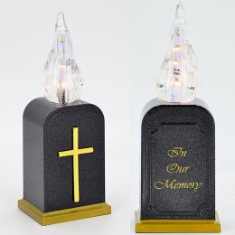ŚWIECA ZNICZ LED NA BATERIE Z TIMEREM WKŁAD DO LATARNI 16CM
