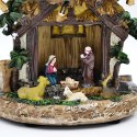 SZOPKA DEKORACYJNA RUCHOMA GRAJĄCA LED 14x14x23CM NA BATERIE NIEBIESKIE KOPUŁY
