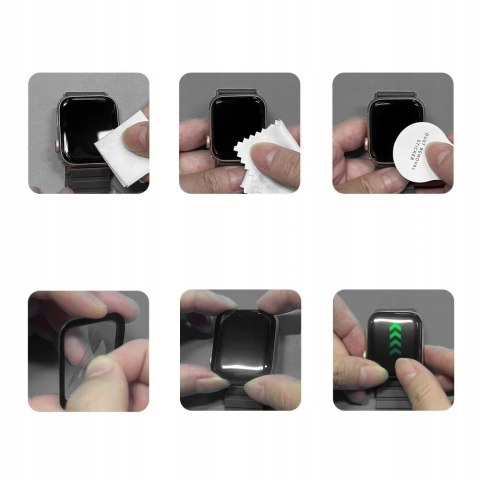 Szkło hybrydowe Tech-Protect Glass Flex+ 2-Pack na Huawei Watch Fit 5 Pro - czarne