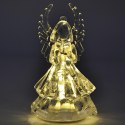 ANIOŁ DEKORACYJNY TRANSPARENTNY 9CM LED 3SZT