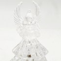 ANIOŁ DEKORACYJNY TRANSPARENTNY 9CM LED 3SZT