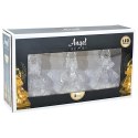 ANIOŁ DEKORACYJNY TRANSPARENTNY 9CM LED 3SZT