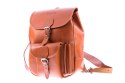 Modny plecak skórzany Vintage P1 BROWN