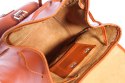 Modny plecak skórzany Vintage P1 BROWN