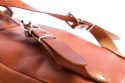 Modny plecak skórzany Vintage P1 BROWN