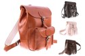 Modny plecak skórzany Vintage P1 BROWN