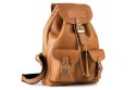 Plecak skórzany retro TC13 camel