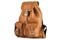 Plecak skórzany retro TC13 camel