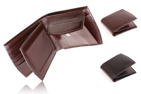 Portfel skórzany męski PPM1 BROWN