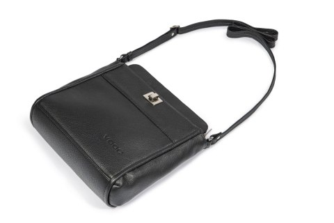 Skórzana torebka na ramię damska VOOC EP23 black