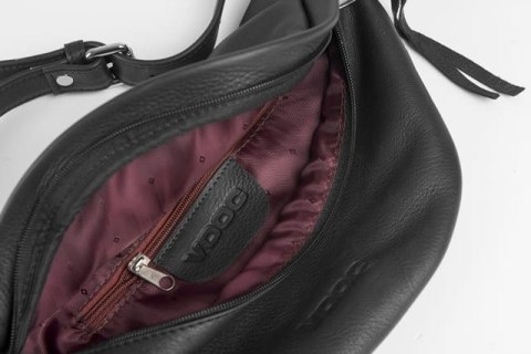 Skórzana torebka-nerka typu cross-body VOOC EP19 black