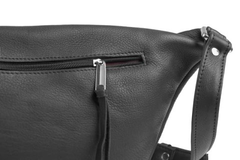 Skórzana torebka-nerka typu cross-body VOOC EP19 black