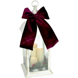 LATARNIA LAMPION ADWENTOWY ZNICZ LED 49CM TIMER BIAŁY 3 ŚWIECE