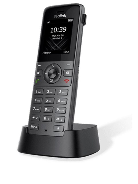 Yealink 1302021 W73H Bezprzewodowy telefon IP mobilny czarny 2 linie 50m zasięg wewnętrzny