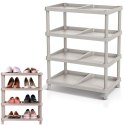 PÓŁKI REGAŁ NA BUTY 4 POZIOMY 48 x 29,6 x 60 CM TASSY PIASKOWY KEDEN