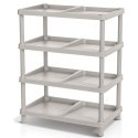 PÓŁKI REGAŁ NA BUTY 4 POZIOMY 48 x 29,6 x 60 CM TASSY PIASKOWY KEDEN