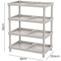 PÓŁKI REGAŁ NA BUTY 4 POZIOMY 48 x 29,6 x 60 CM TASSY PIASKOWY KEDEN