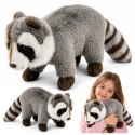 Pluszowy Szop Maskotka Przytulanka Realistyczny Szary 45 cm