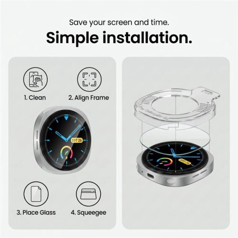 Szkło hartowane Tech-Protect Easy Set+ 2-Pack na Samsung Galaxy Watch Ultra 44 mm