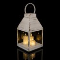 LATARNIA LAMPION ADWENTOWY RORATY LED 25CM 3 ŚWIECE TIMER BIAŁY