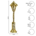 LATARNIA LAMPION DEKORACYJNY 40LED 57CM TIMER ZŁOTY