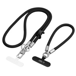 Smycz do telefonu Tech-Protect C10S Rope - czarno-tytanowa
