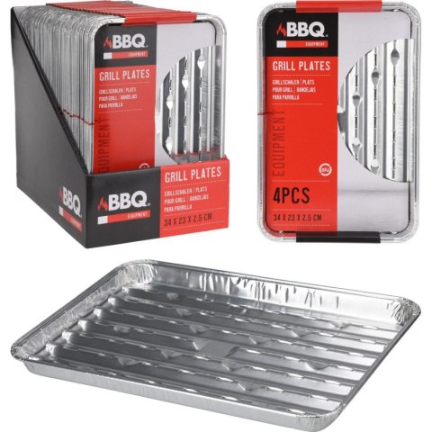 ALUMINIOWE TACKI NA GRILLA 34x23CM 4SZT
