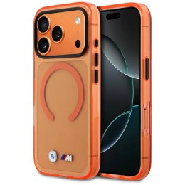 Etui BMW M IML Metal Logos MagSafe na iPhone 17 Pro Max - promarańczowe
