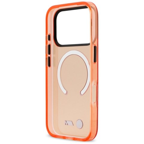 Etui BMW M IML Metal Logos MagSafe na iPhone 17 Pro Max - promarańczowe