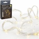 LAMPKI DRUCIKI NA BATERIE KASKADA 80 LED CIEPŁY BIAŁY