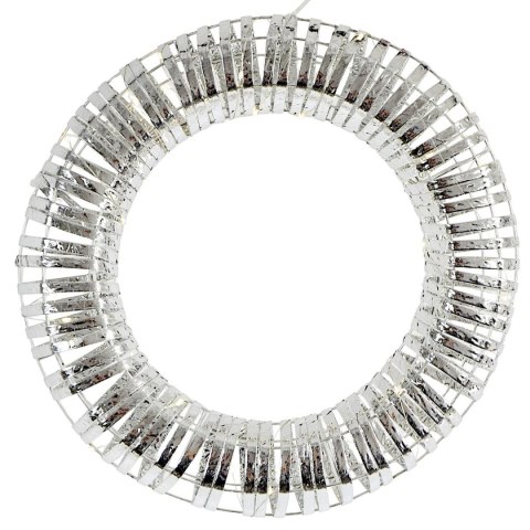WIANEK DEKORACYJNY OPONA TIMER 30LED 40CM SREBRNY