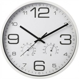 ZEGAR ŚCIENNY 30CM Z TERMOMETREM BIAŁY