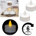 ZESTAW 2 ŚWIECZEK TEA LIGHT LED TIMER BIAŁY