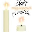 ZESTAW ŚWIEC LED 9 SZT Z PILOTEM TIMER EFEKT PŁOMIENIA