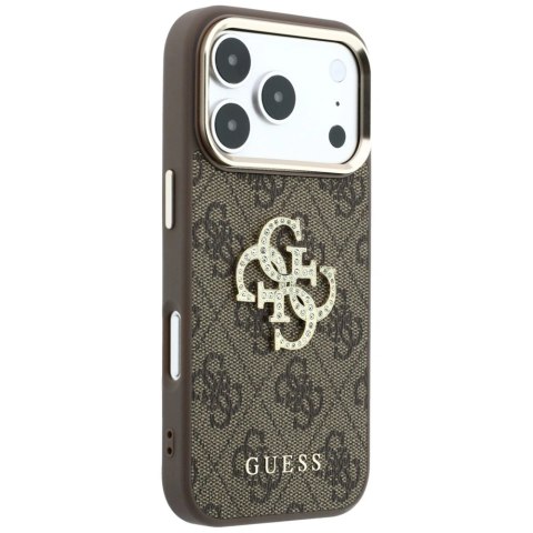 Etui Guess 4G & Big Strass Logo na iPhone 17 Pro Max / 18 Pro Max - brązowe
