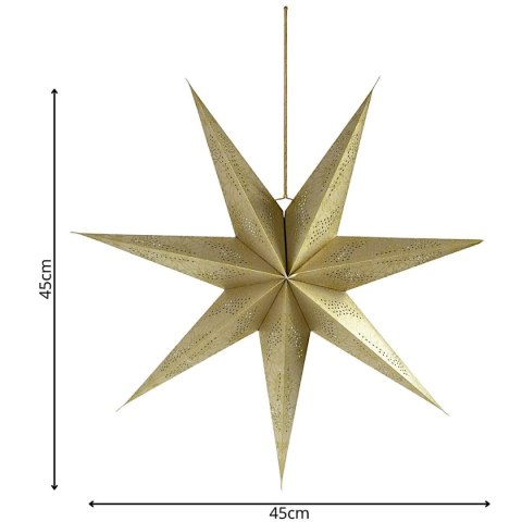 GWIAZDA DEKORACYJNA PAPIEROWA 45CM CHAMPAGNE