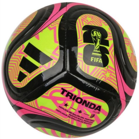 PIŁKA NOŻNA ADIDAS WORLD CUP 26 TRIONDA CLUB CZARNO-RÓŻOWO-ZIELONA JD8053 R.5