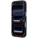 Etui Guess Grained Triangle Logo MagSafe na iPhone 17 Pro Max / 18 Pro Max - czarne